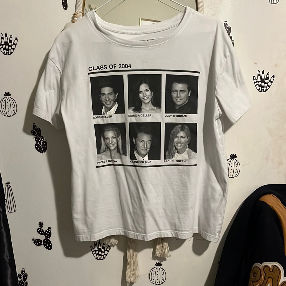 white, friends t-shirt